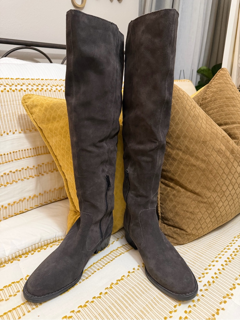 Born Women's Over-the-Knee Suede Boots in Dark Brown